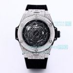 Cool Style Swiss Replica Hublot Big Bang Sang Bleu II Watch Geometric Dial